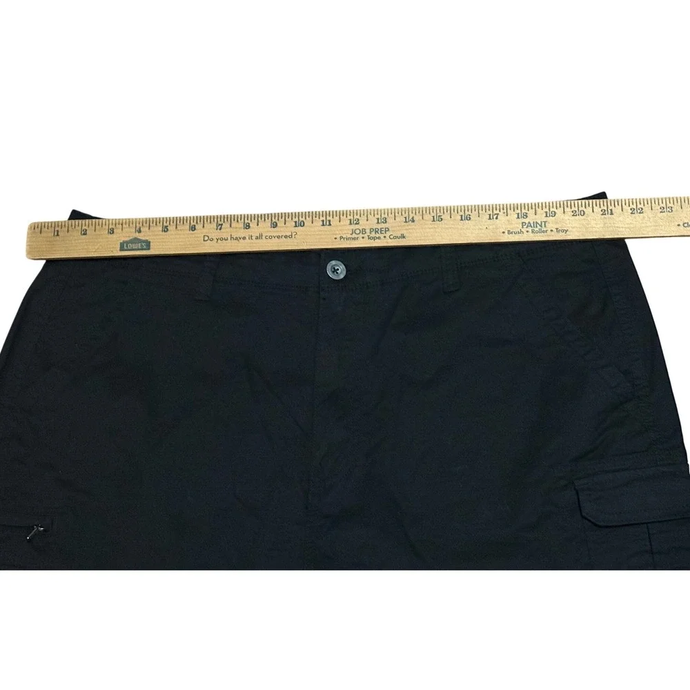 Iron Flex Mens Black Cargo Shorts Sz 38 Multi Pocket Tactical Utility Summer‎ A6